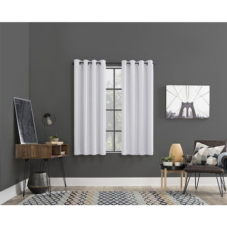 Sun Zero Sun Zero Norwich White Blackout Curtains 80 in. W X 63 in. L AC-NRWCH63WHT